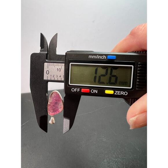 NEW Bi color pink tourmaline sterling silver pendant 1.94 grams - Picture 6 of 10